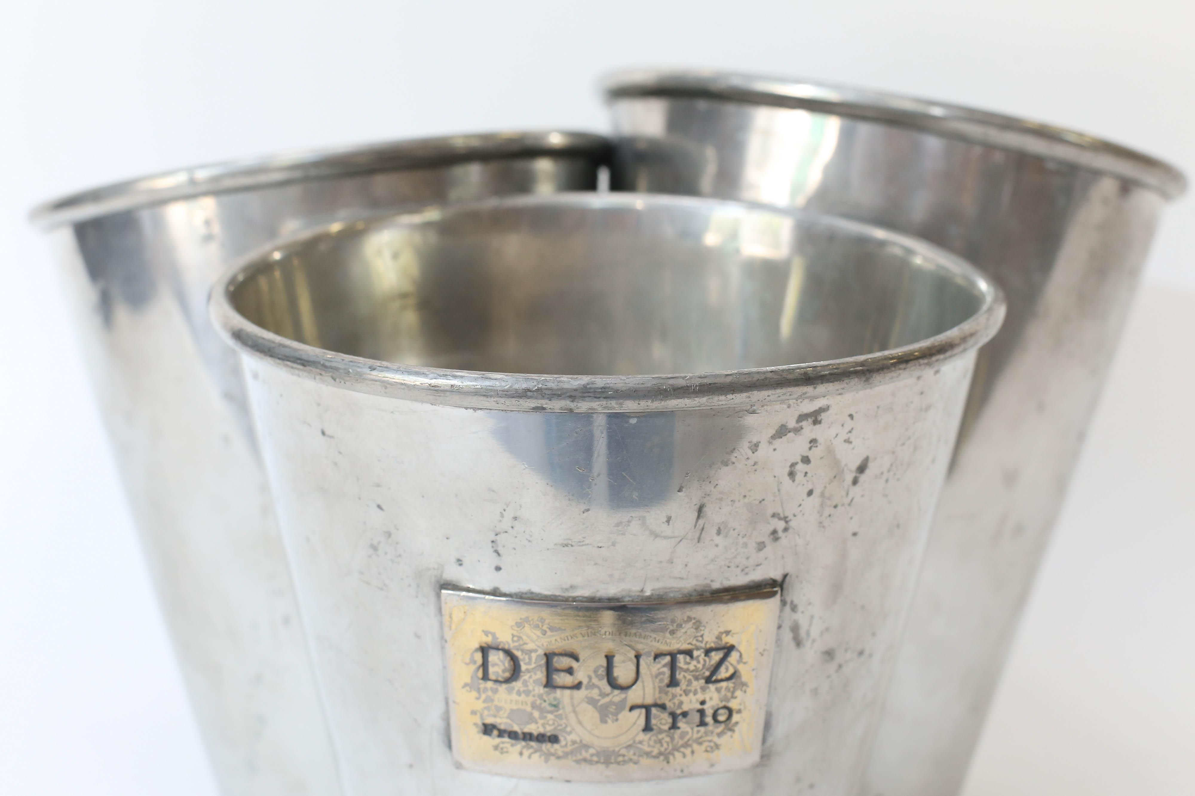 Deutz Trio Champagne Cooler In Good Condition In Houston, TX