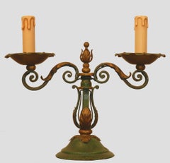 deux Lampes de table Art déco en fer forgé, vers 1940.