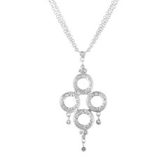 Dev Valencia .32 Carat Diamond White Gold Four Circle Pendant Necklace