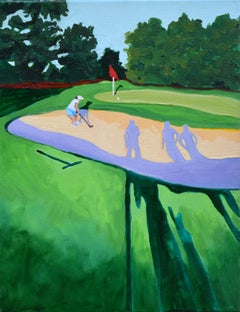 From the Beach by Devan Sweeney, Oil on Canvas Contemporary Golf Painting