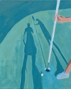 Going for Birdie by Devan Sweeney, Óleo sobre lienzo Pintura de golf