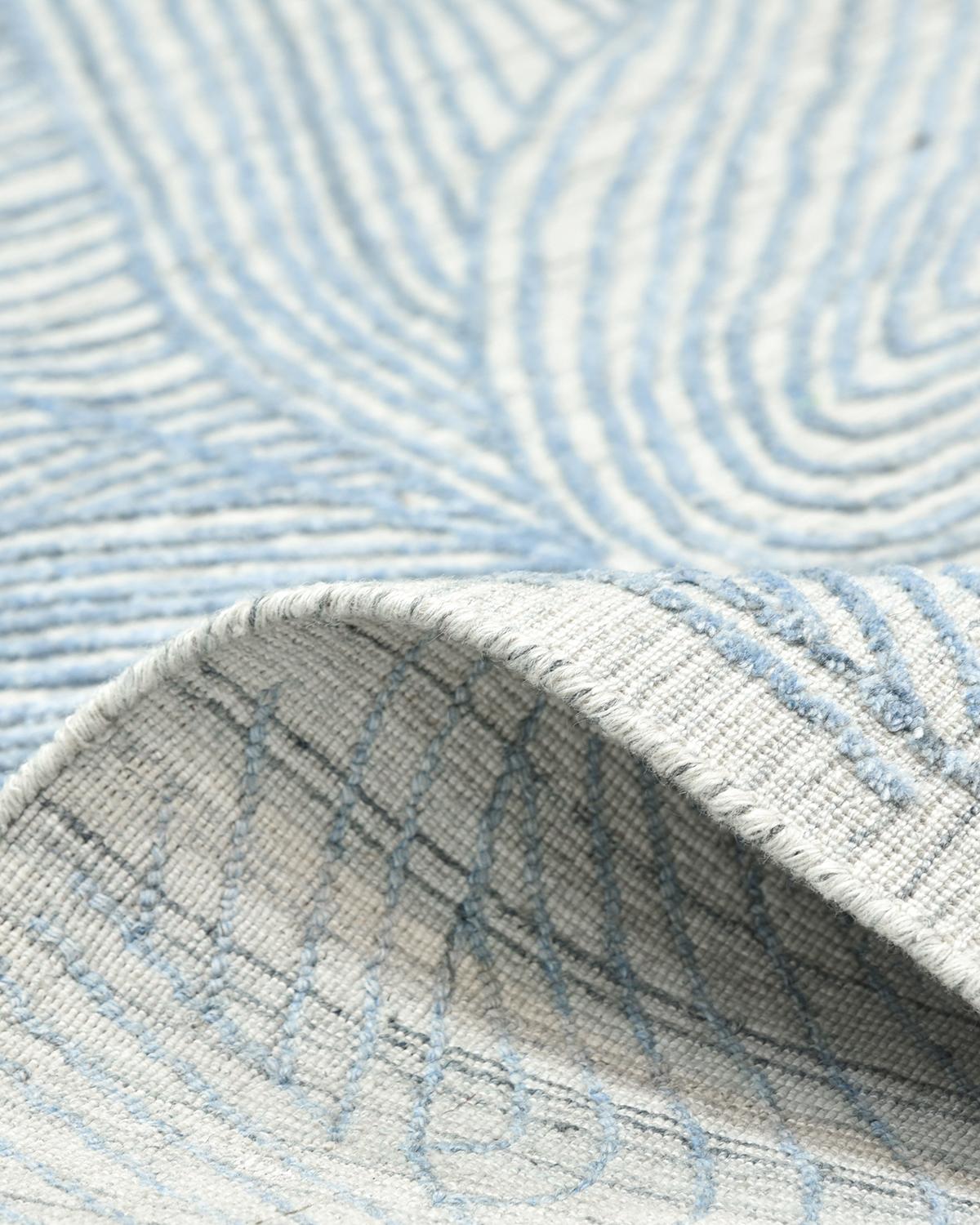 Hand-Woven Indian Made Hand-Knotted Contemporary Modern Area Rug
