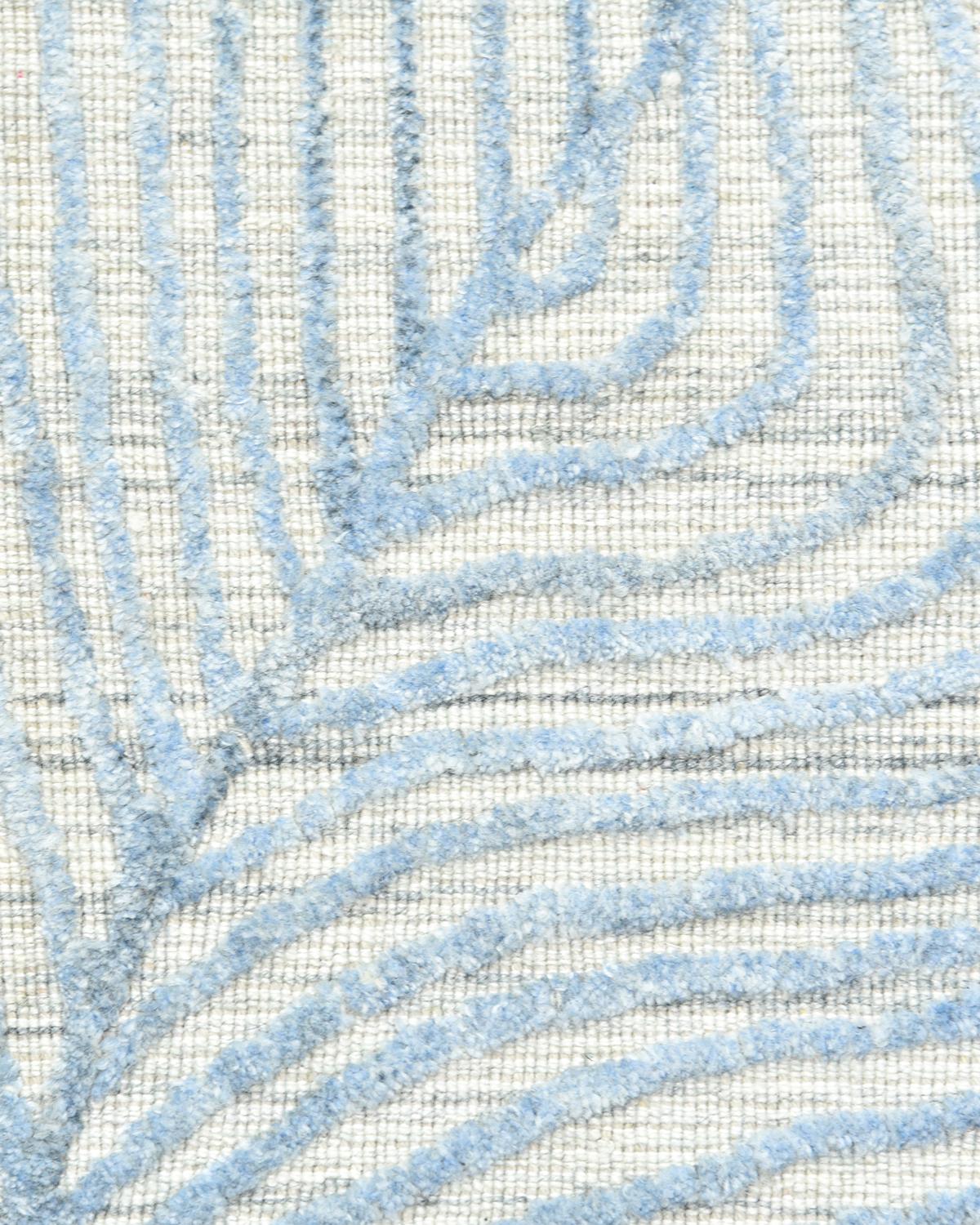 Wool Indian Made Hand-Knotted Contemporary Modern Area Rug