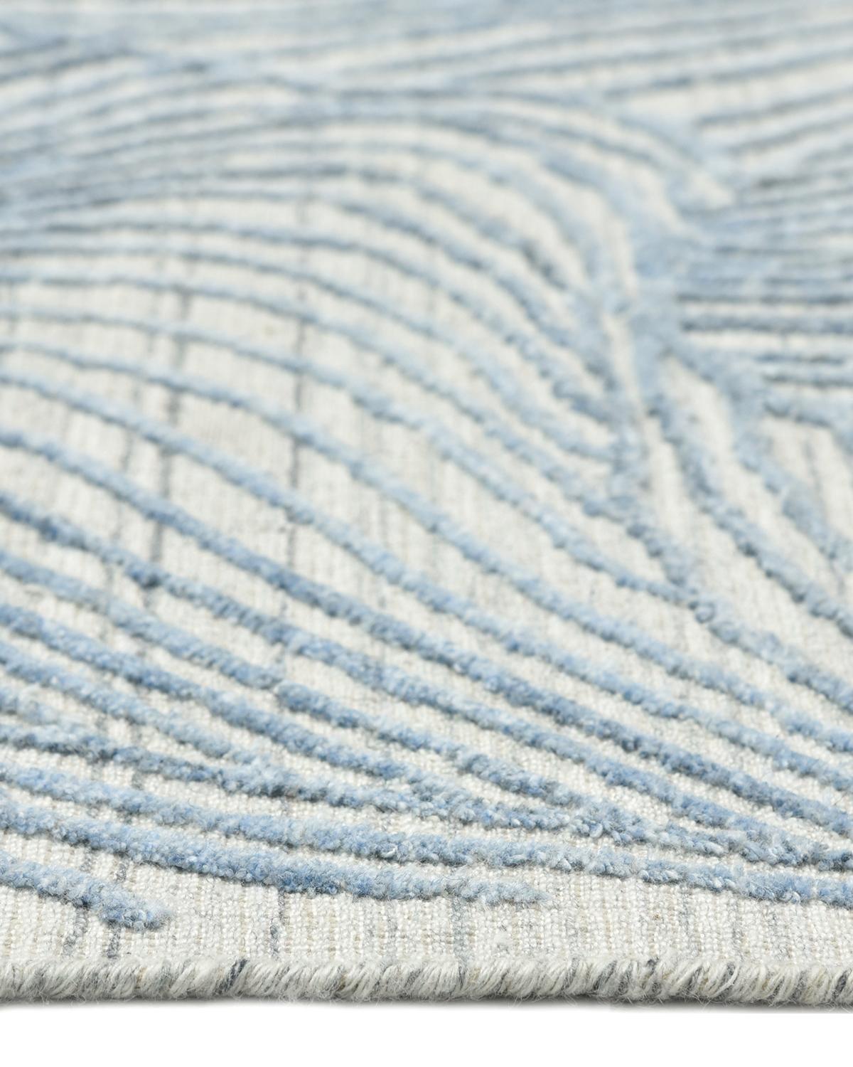 Indian Made Hand-Knotted Contemporary Modern Area Rug 1