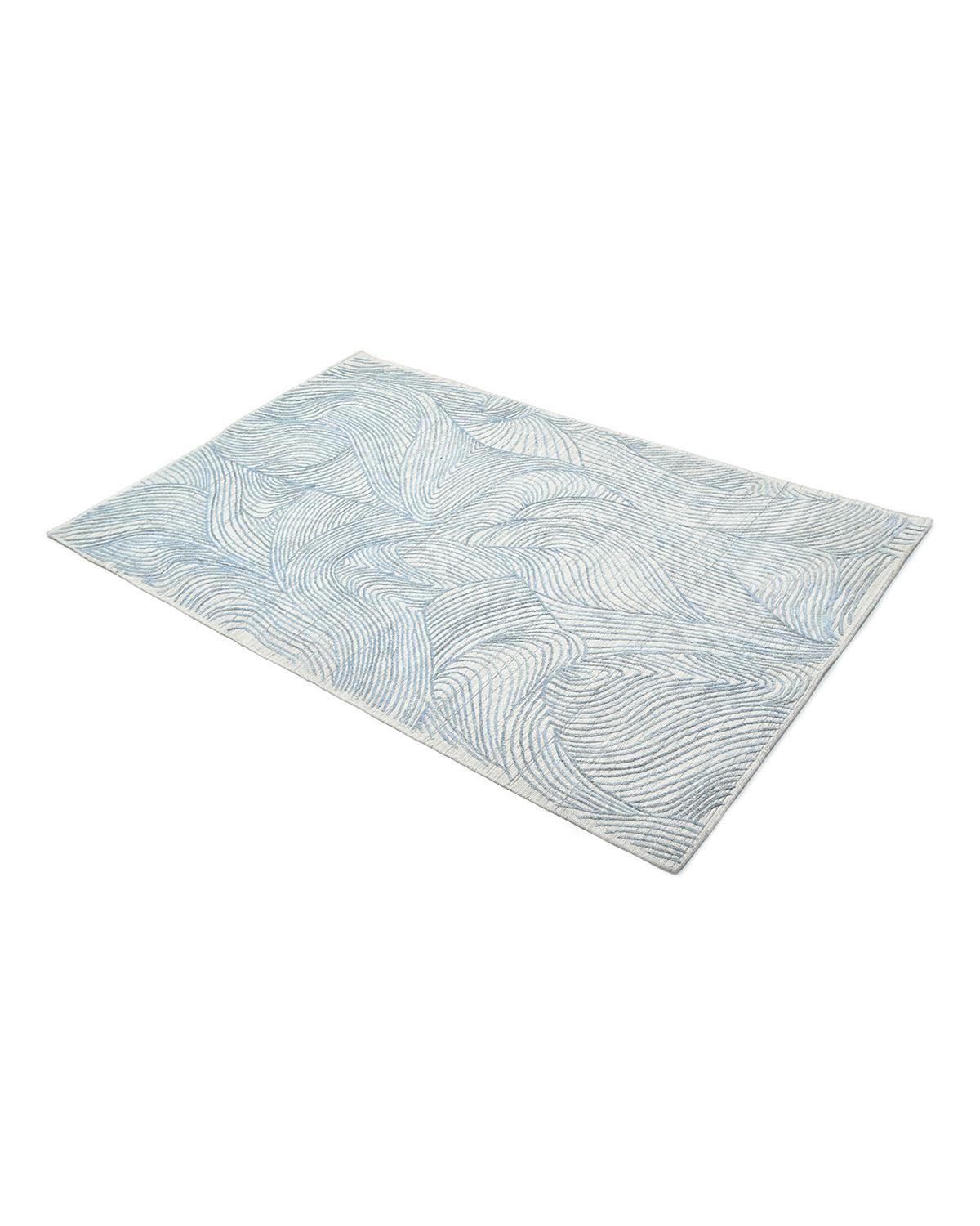 Indian Made Hand-Knotted Contemporary Modern Area Rug 3