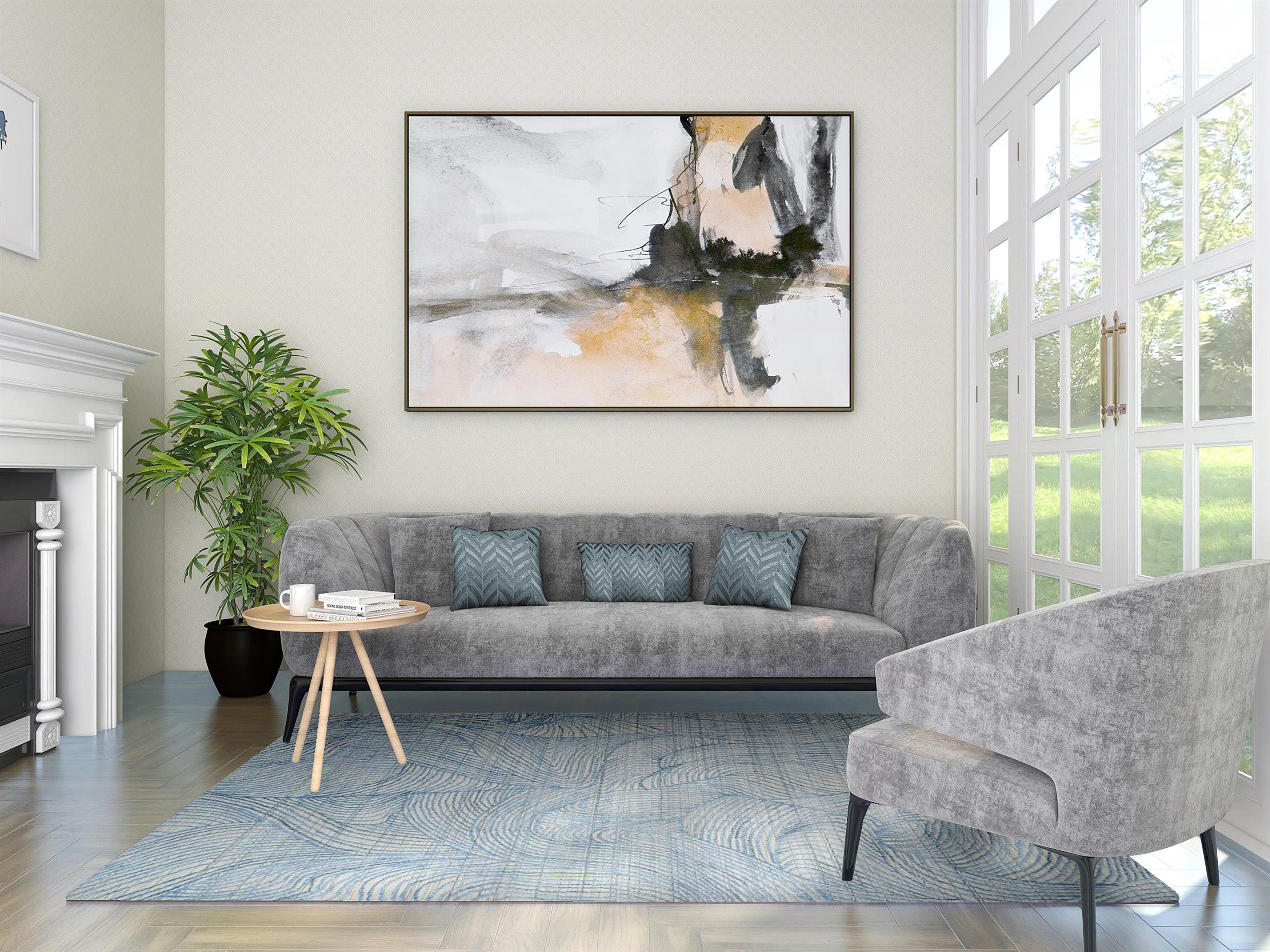 Indian Made Hand-Knotted Contemporary Modern Area Rug 4