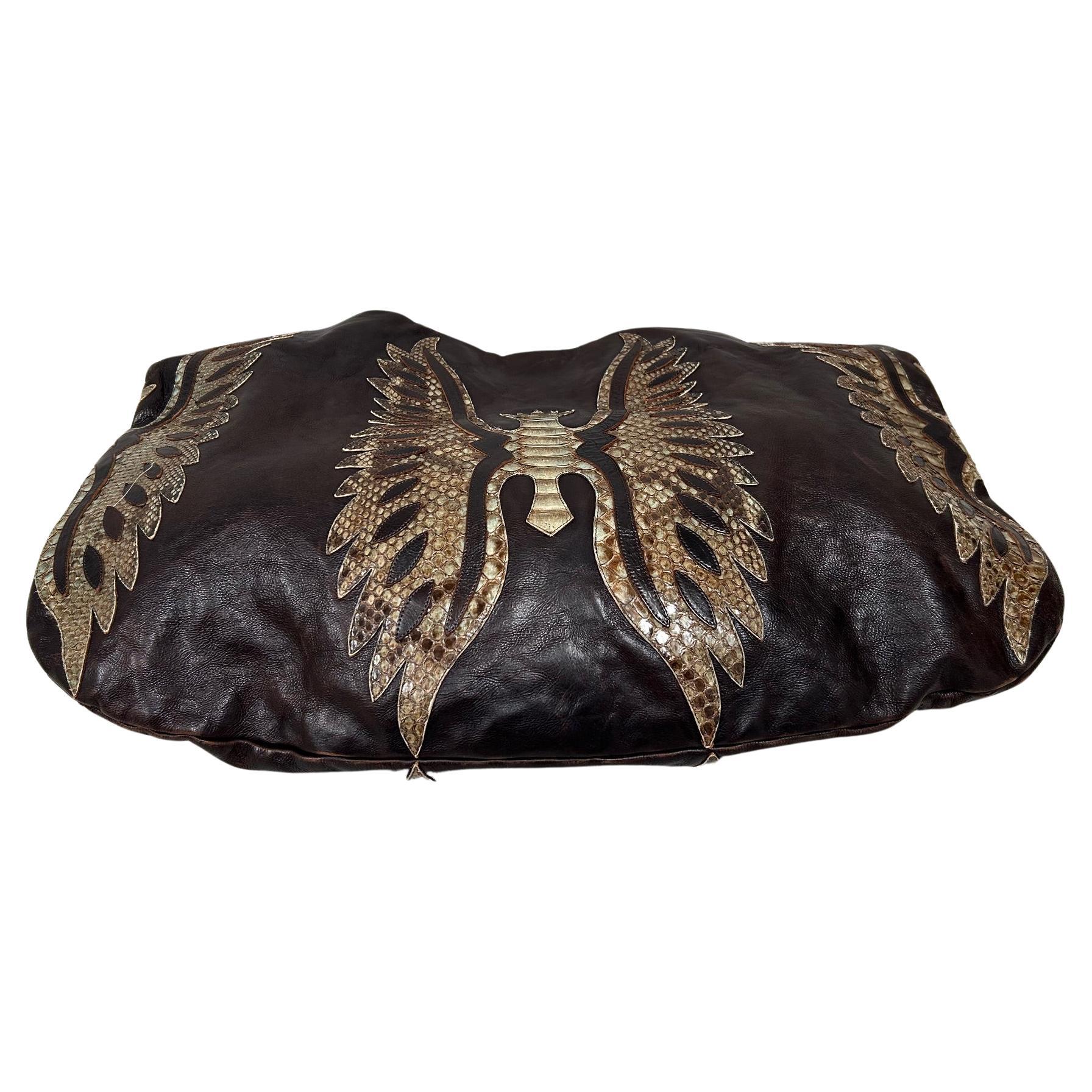 Women's or Men's Devi Kroell Large Snakeskin Shoulder Bag  For Sale