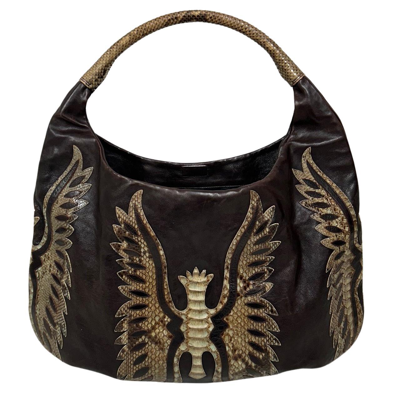 Devi Kroell Large Snakeskin Shoulder Bag  For Sale