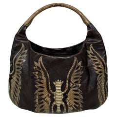 Devi Kroell grand sac à bandoulière en peau de serpent 