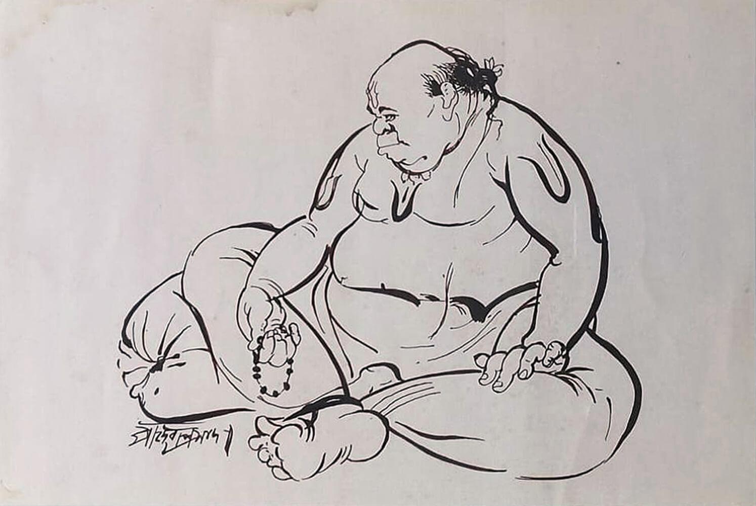 Devi Prasad Roy Chowdhury - Untitled
Ink on Paper, 12 x 19 inches
( Unframed & Delivered )

Devi Prasad Roy Chowdhury was born in Rajhat (in present day Bangladesh) in 15 June 15 1899.
Roy Chowdhury learnt painting from Abanindranath Tagore, life