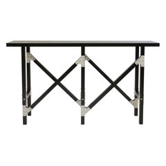  Industrial Refined Hall Table by Peter Harrison, in Black Wood, In Stock