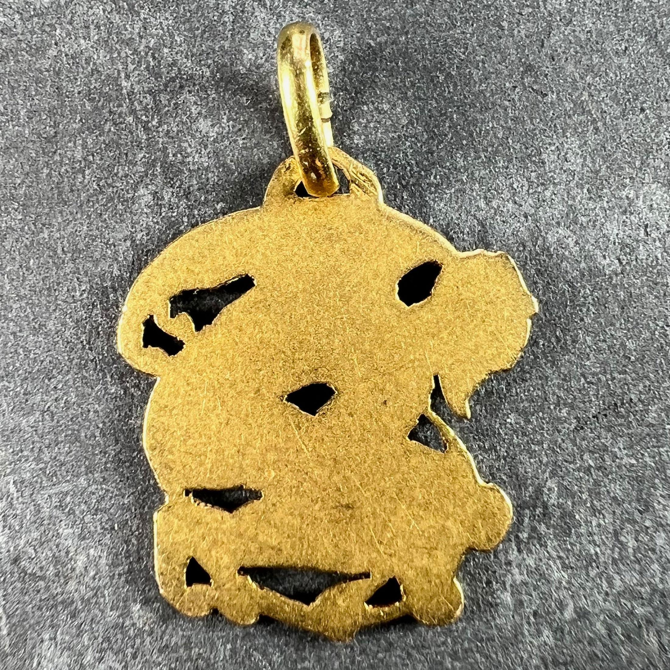 Ciondolo portafortuna Devil in oro giallo 18K In condizioni buone in vendita a London, GB