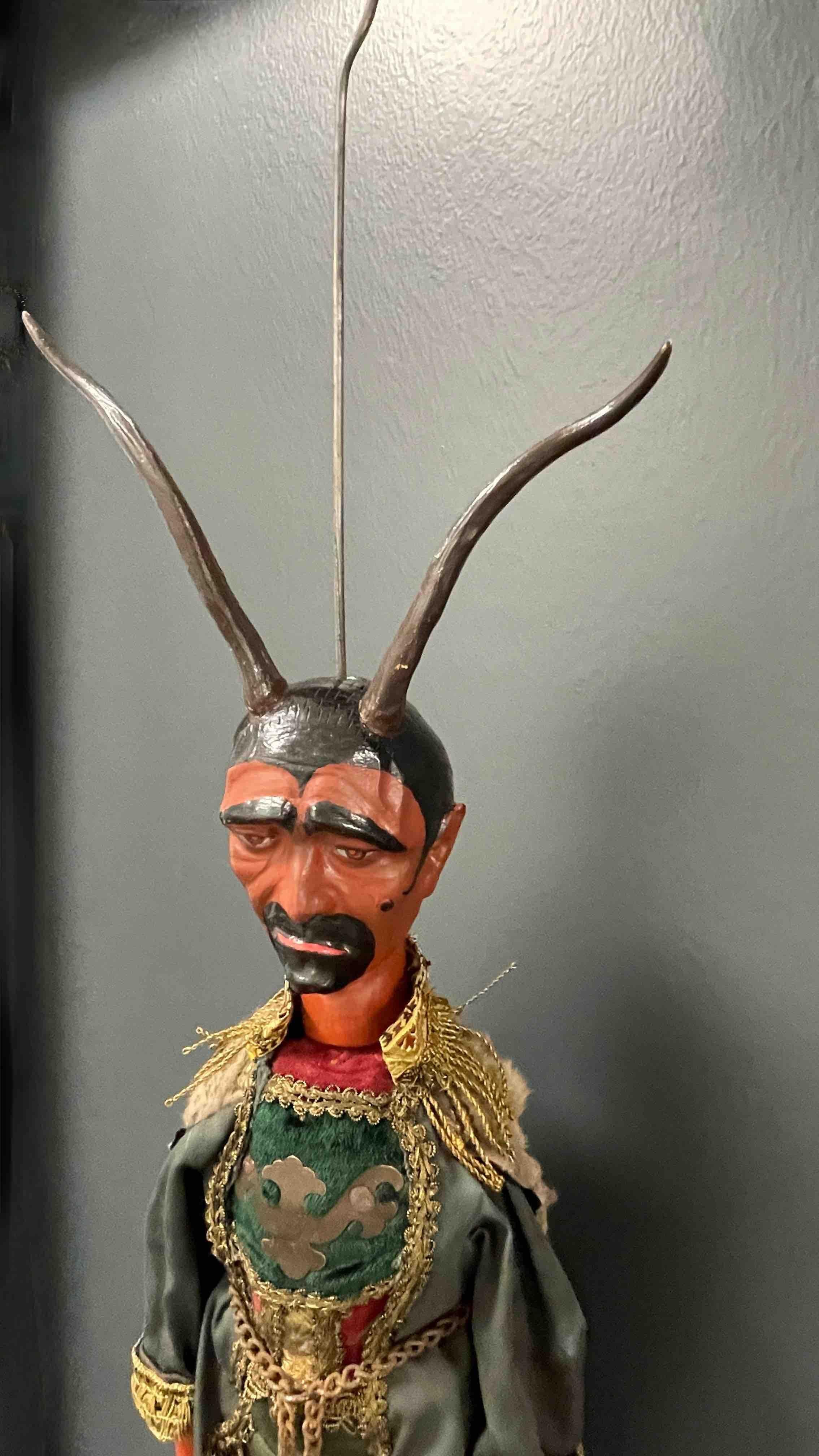 20th Century Large Devil or Krampus Marionette by a Master Puppet Maker, Antique Austria For Sale