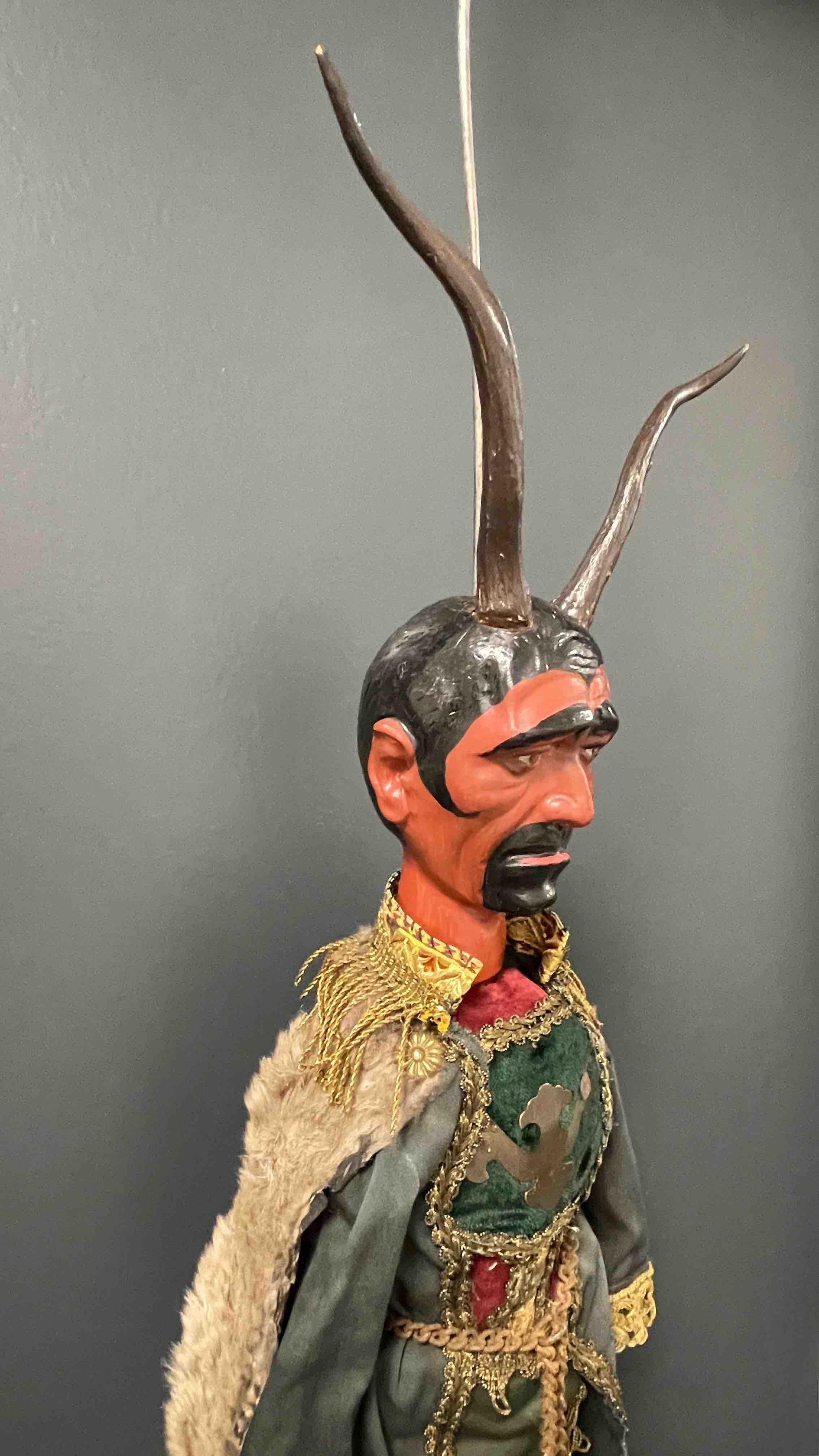 Austrian Large Devil or Krampus Marionette by a Master Puppet Maker, Antique Austria For Sale