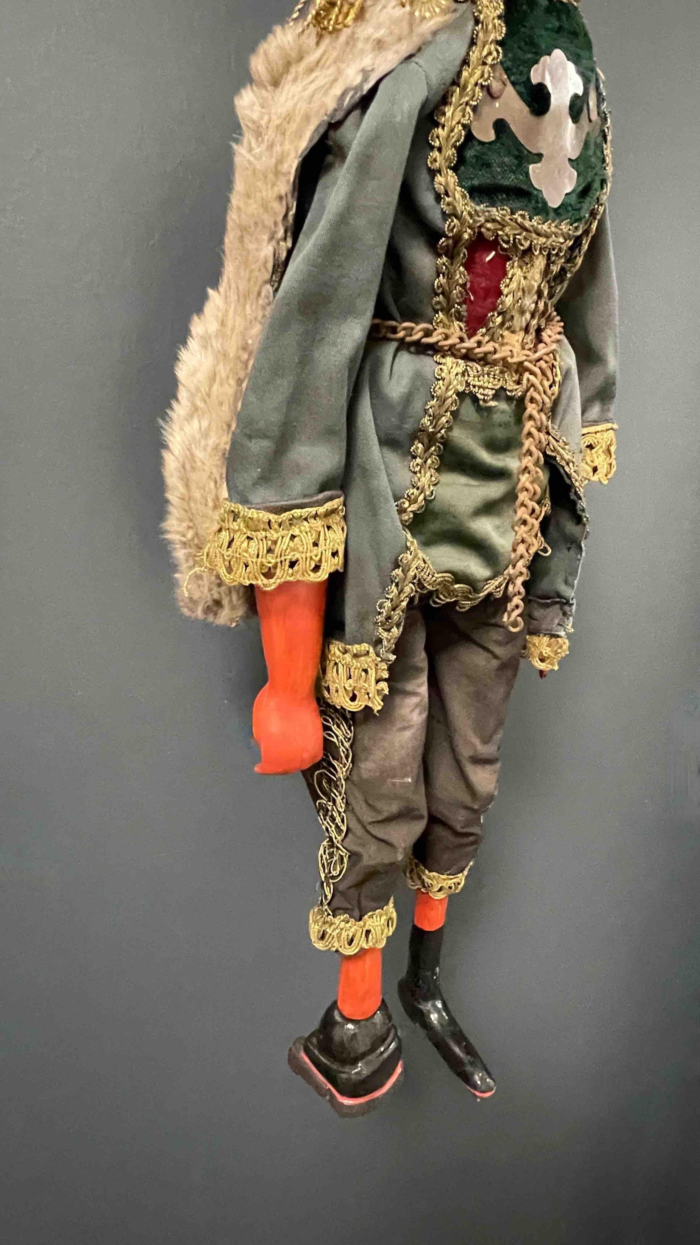 Large Devil or Krampus Marionette by a Master Puppet Maker, Antique Austria In Good Condition For Sale In Nuernberg, DE
