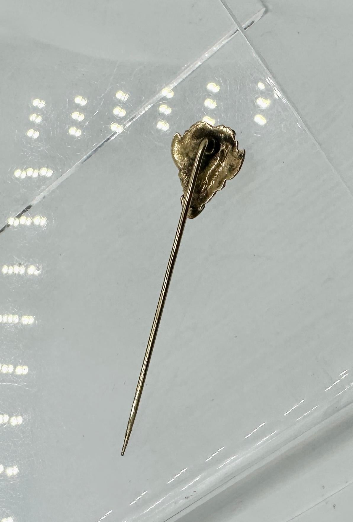 Spillone del diavolo con occhi di rubino rosso in oro 14 carati Antico Vittoriano Raro in vendita 4