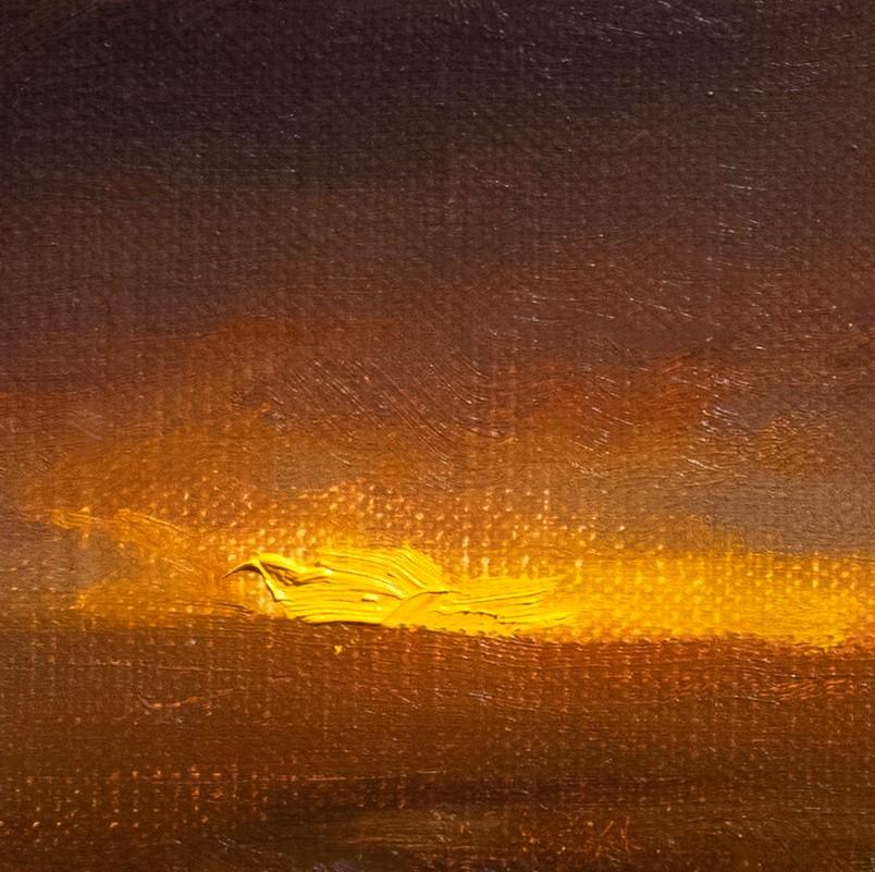 „Darkness on the High Plains“ von Devin Michael Roberts, Landschaft, Ölgemälde im Angebot 1