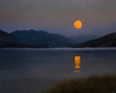 "Tranquil Twilight" (2024) by Devin Michael Roberts, Landscape Oil Painting