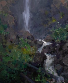 "Treasure Falls Colorado" - Impressionist Landscape, Oil Painting on Panel