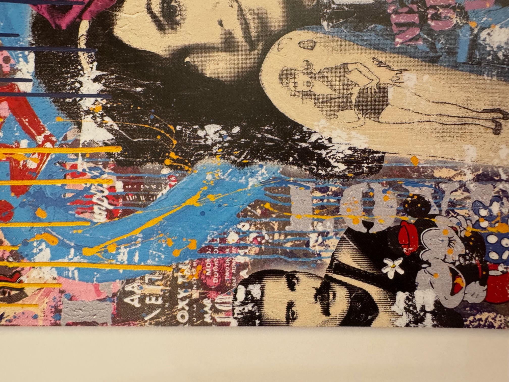 Amy- opera d'arte contemporanea a tecnica mista originale con ritratto di Amy Winehouse pop art in vendita 5