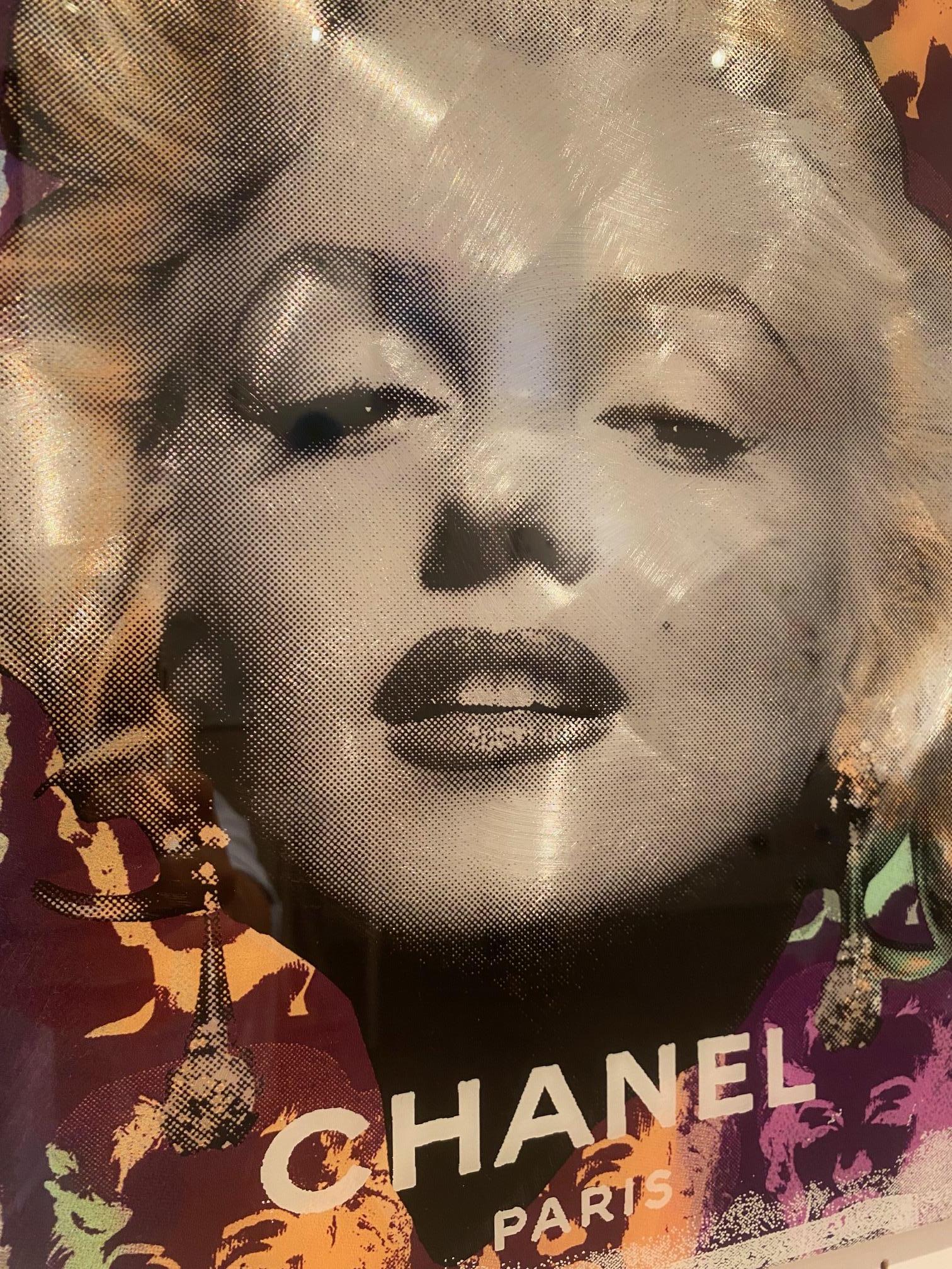 Chanel No. 5 - zeitgenössisches Originalporträt einer Pop-Art-Ikone von Marilyn Monroe im Angebot 2