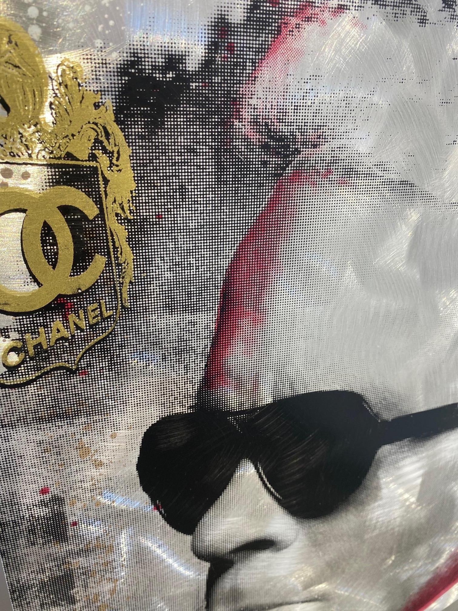 Karl Lagerfeld for Chanel - ritratto contemporaneo originale di Karl Lagerfeld, icona della pop art in vendita 1