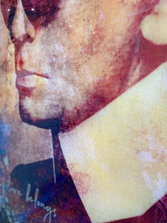 Karl Lagerfeld  - contemporary mixed media original pop art Devin Miles