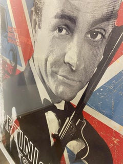 M16 - portrait d'icône de l'art pop contemporain original de Sean Connery sous le nom de James Bond