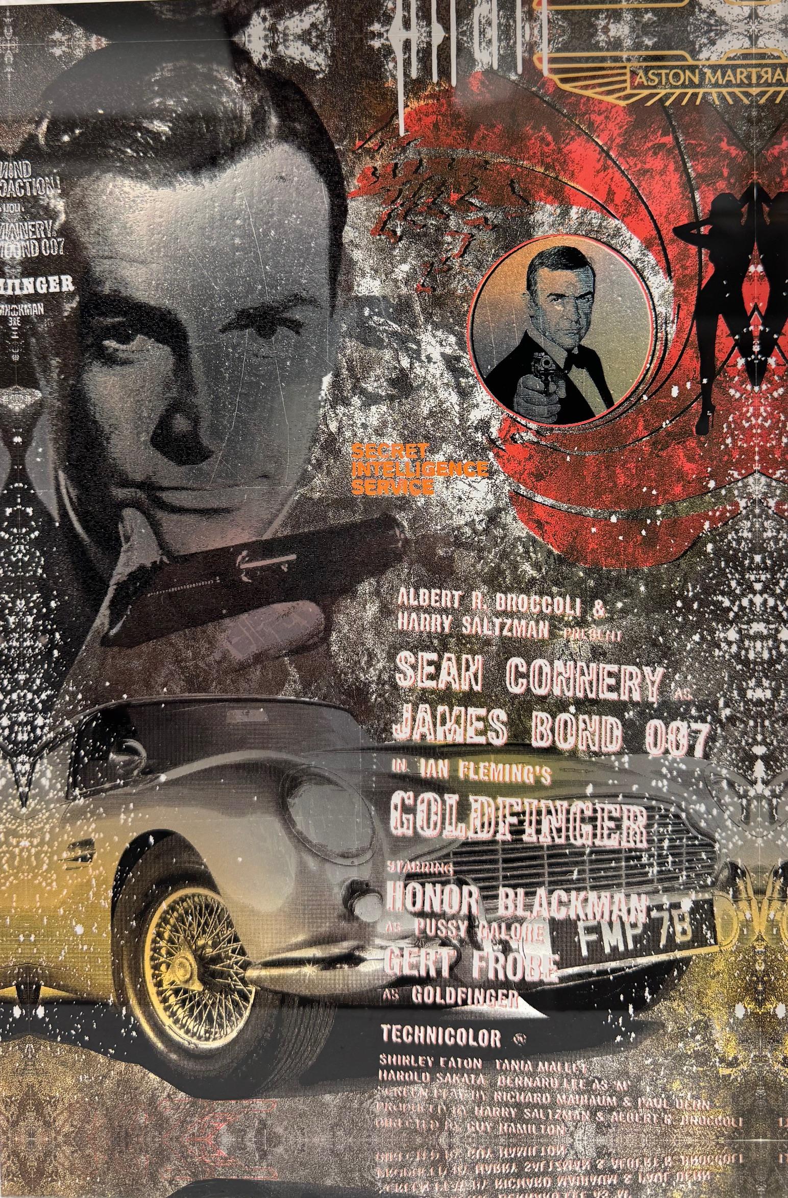 The Real One - James Bond arte pop original contemporáneo en técnica mixta Devin Miles
