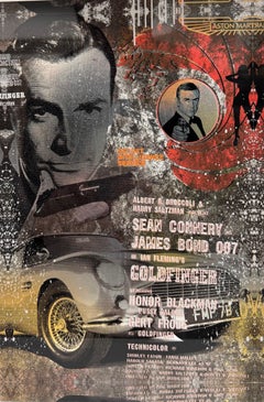 The Real One - James Bond Zeitgenössische Mischtechniken Original Pop Art Devin Miles