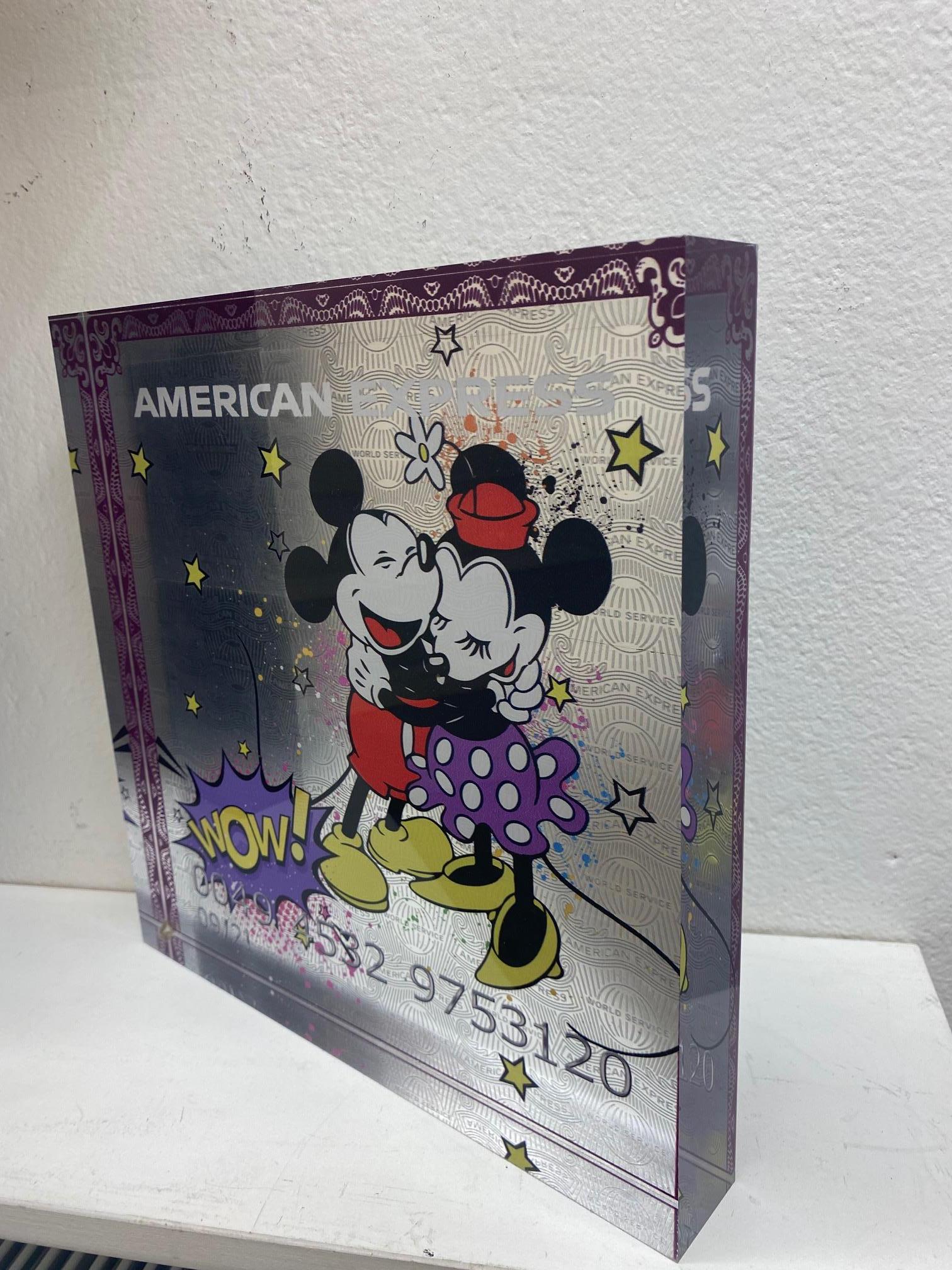 WOW  - American Express - contemporary mixed media original pop art Devin Miles For Sale 3