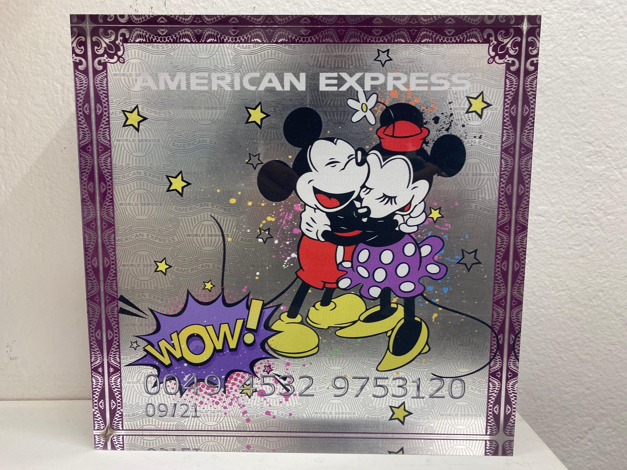 WOW  - American Express - contemporary mixed media original pop art Devin Miles For Sale 4