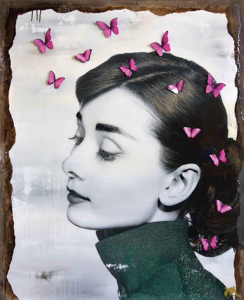 Devin Miles Portrait Painting - Sweet Dreams - Popart, Audrey Hepburn, Contemporary Art, Ltd. Edition, 21stC