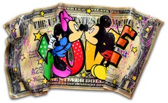 The Kiss- Dollar Edition, Popart, Love, Contemporary, Mickey Mouse, Money, 21stC