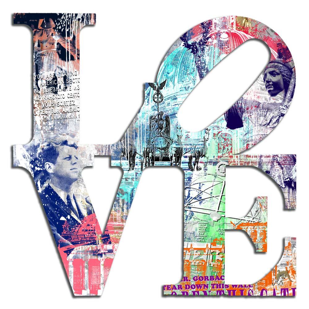 Devin Miles Print - Love-Berlin - Popart, airbrushed wall sculpture, paining, 21st, Contemporary Art