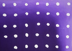 « Dioxazine violette, blanc titane, et un rond n° 10 » - Composition abstraite