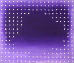 "Dioxazine purple, titanium white, and a #10 round" - Abstract Composition