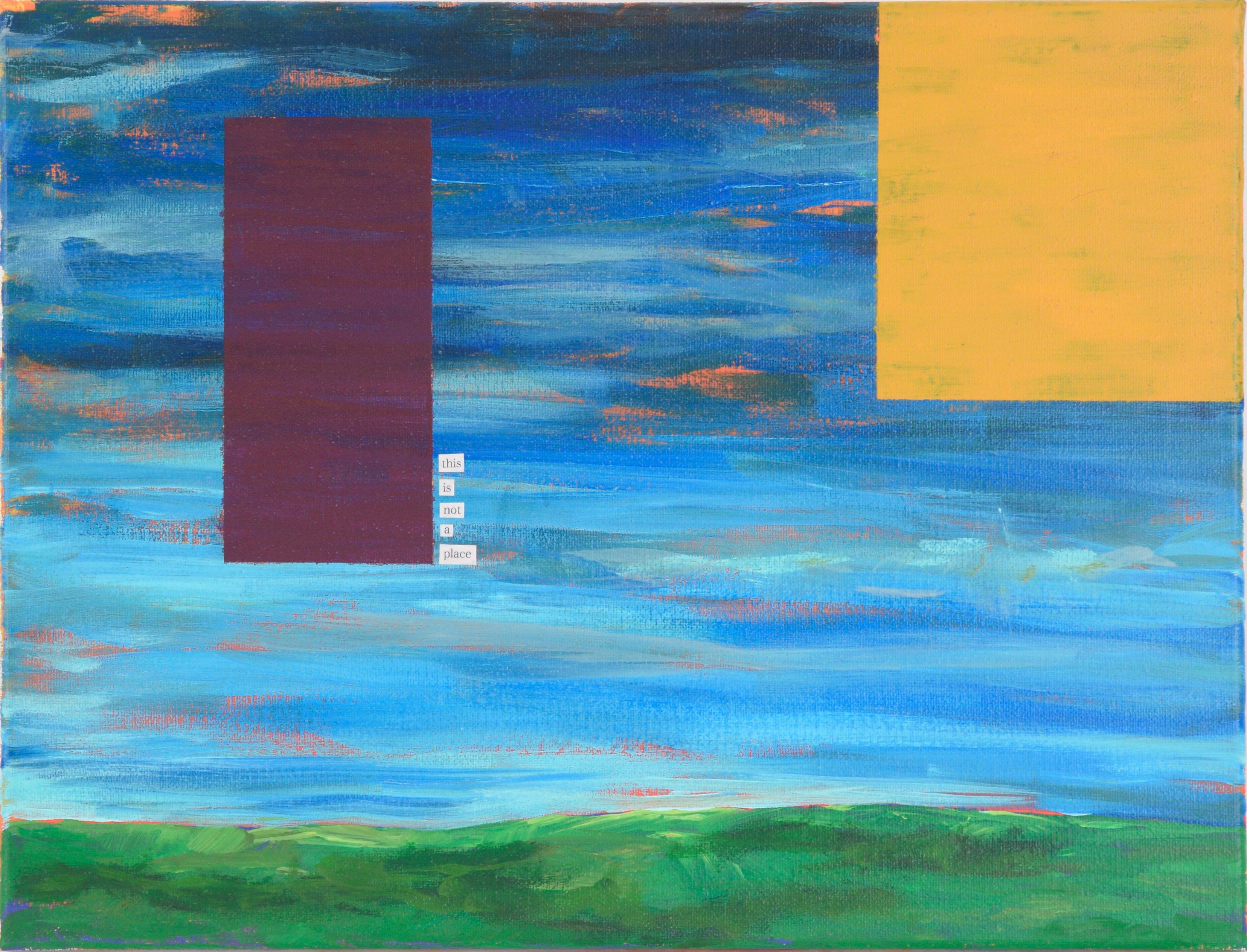 Devon Brockopp-Hammer Landscape Painting - "This is not a place" (I) - Abstracted Landscape