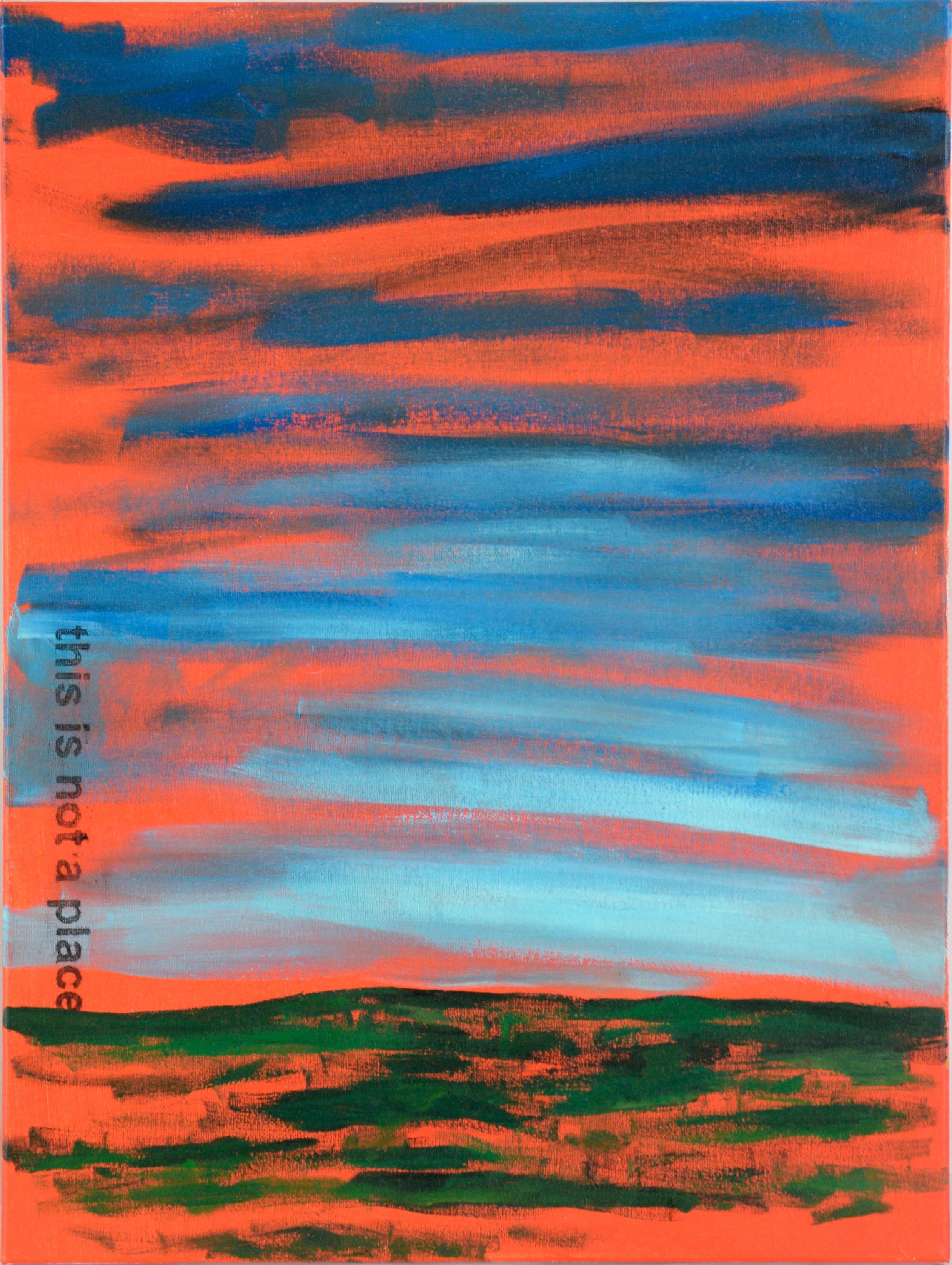 "this is not a place" (III) - Vertical Fauvist Landscape in Acrylic on Canvas