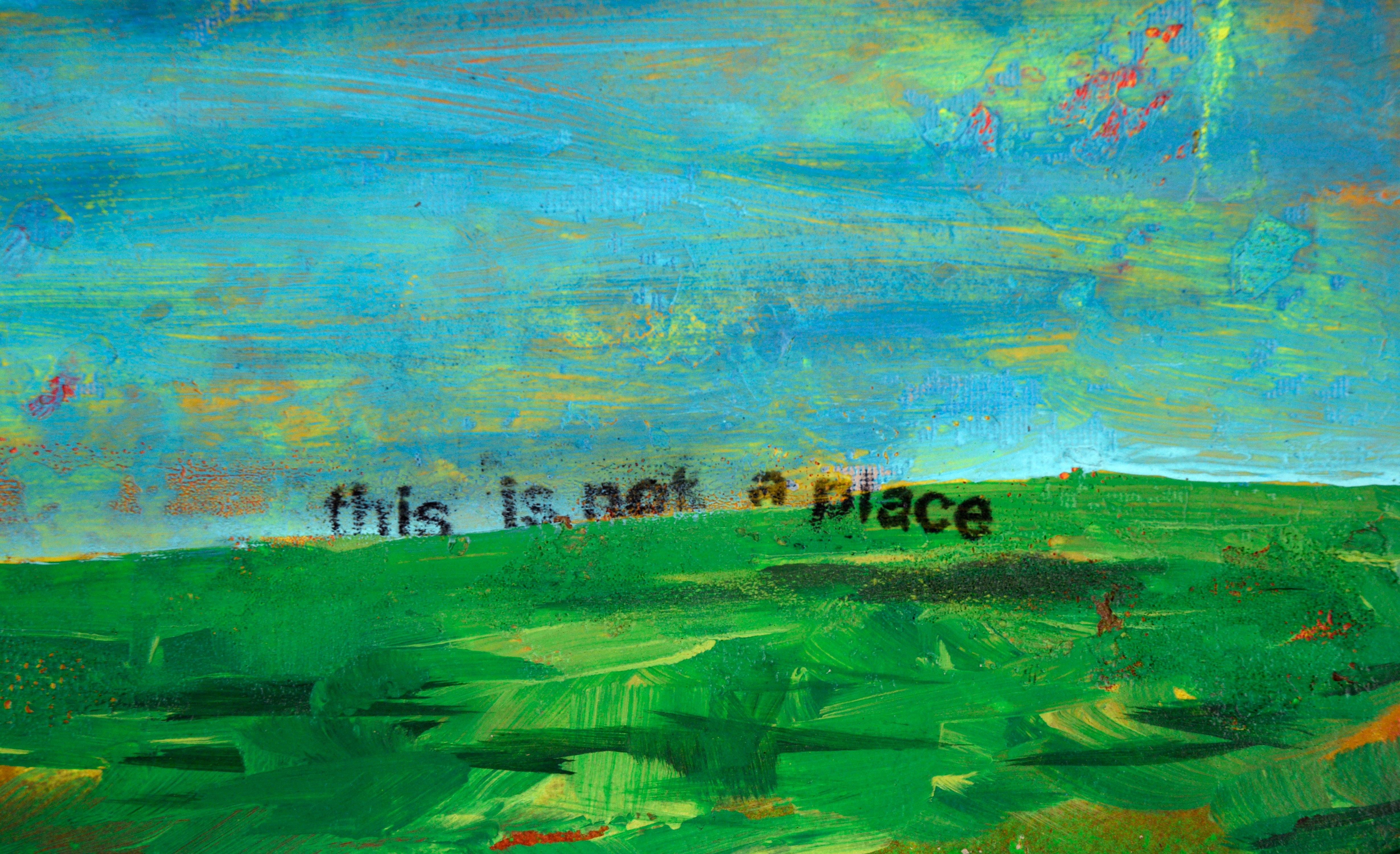 « Ce n'est pas un endroit » (IV) - Paysage fauviste en acrylique sur toile en vente 1