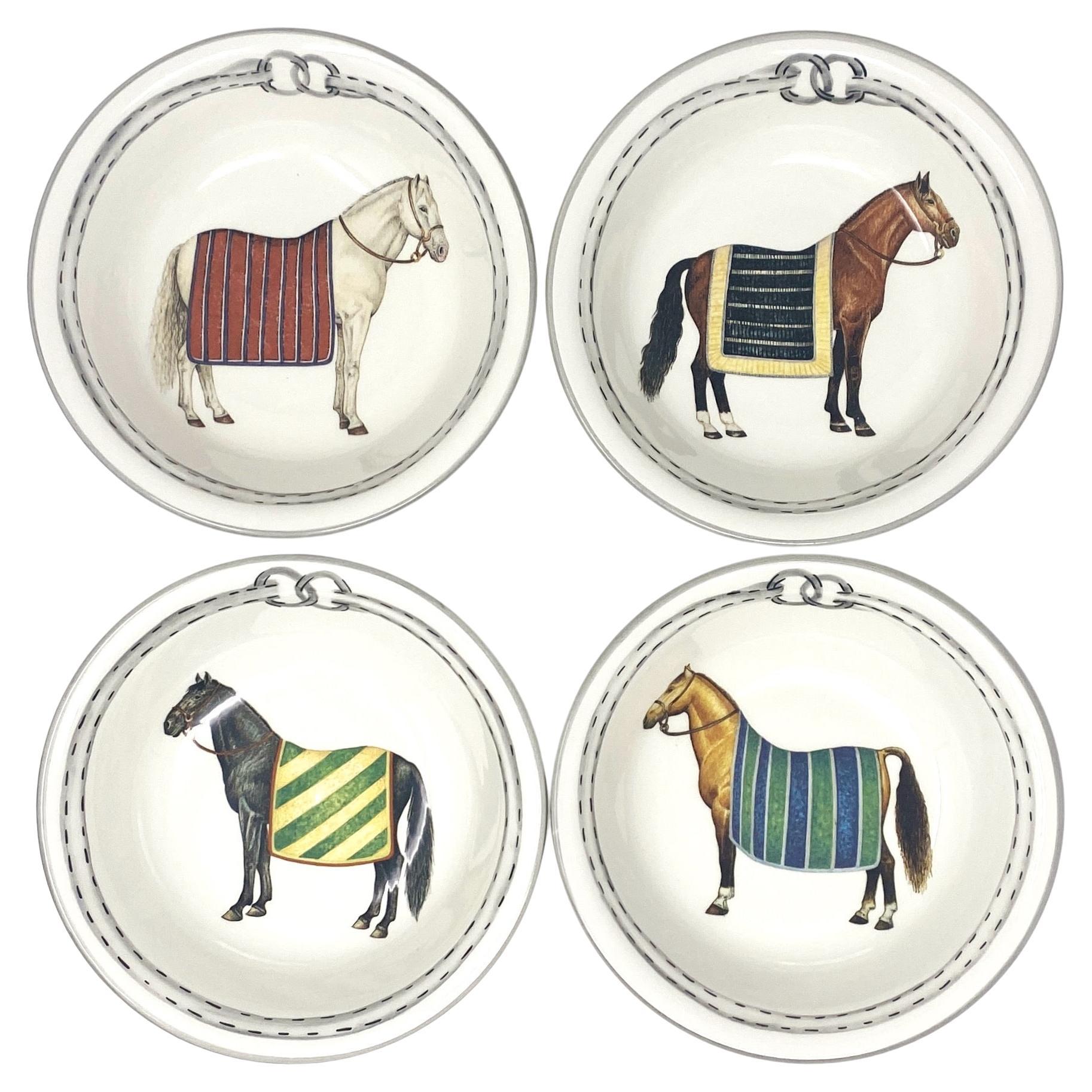 Devon Equestrian Small Bowls S/4, Made in Italy For Sale