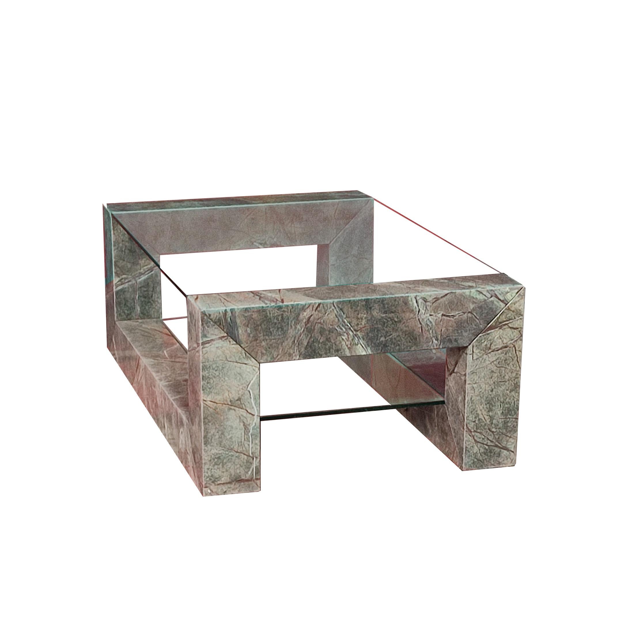 DEVON Green Marble Coffee Table Contemporary Design Spain by Joaquín Moll Meddel

The Devon coffee table is a piece of furniture that perfectly blends style and functionality in a single design. A creation of Joaquín Moll for Meddel, a design that