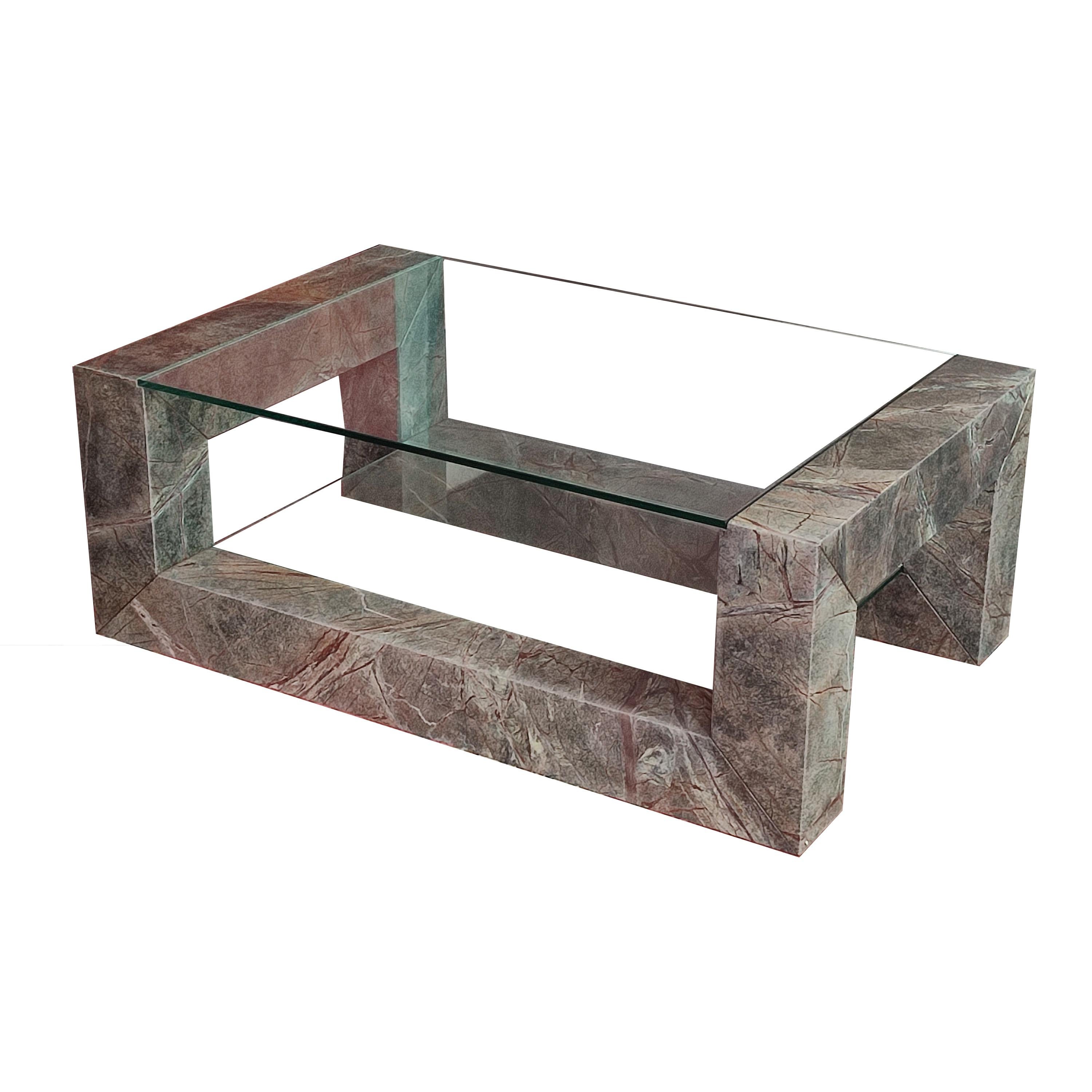 Stone Devon Green Marble Coffee Table Contemporary Design Spain by Joaquín Moll Meddel For Sale
