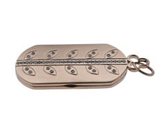 Devon Woodhill Rose Gold Diamond Vine Dog Tag Locket Pendant