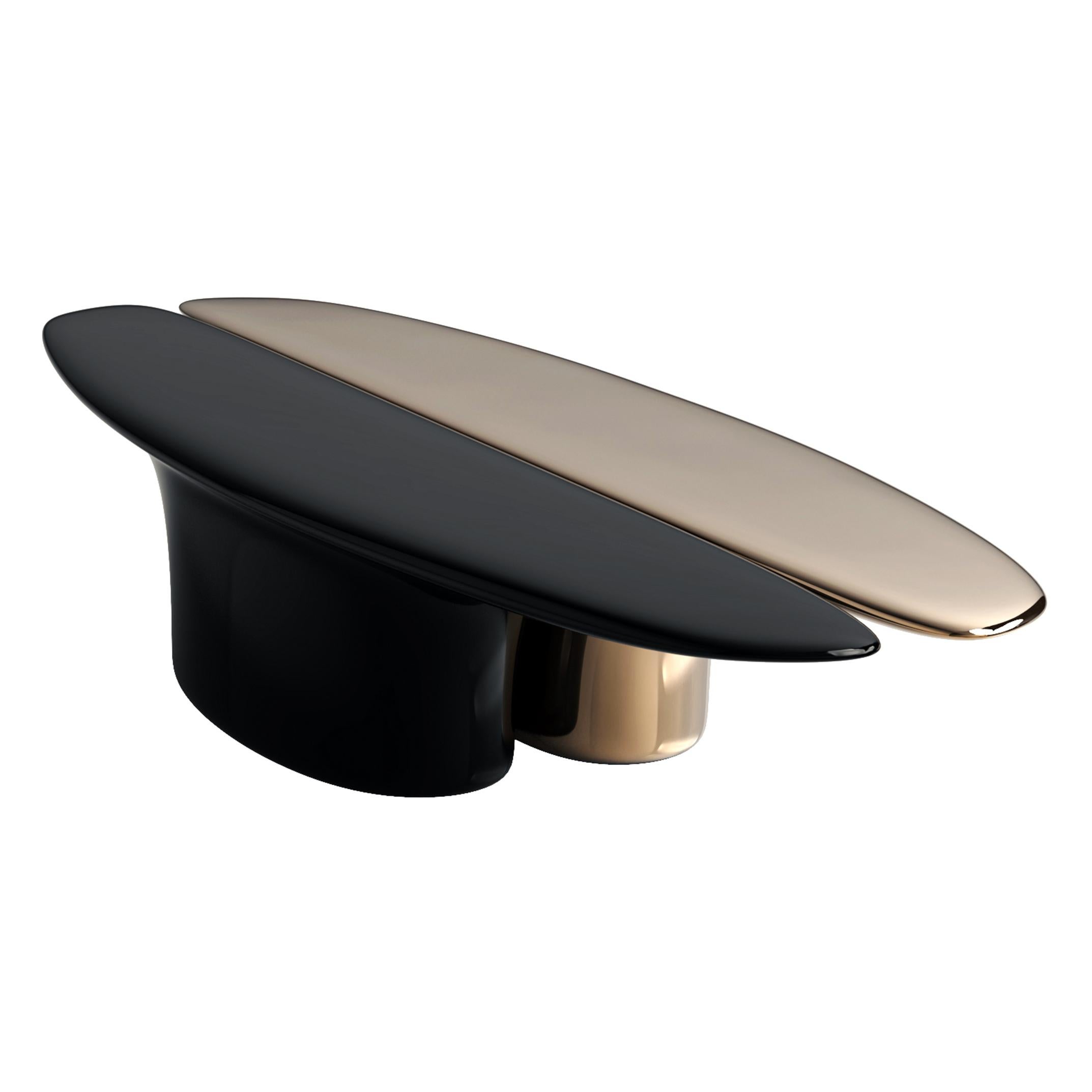 Table basseDevonshire avec bronze et acier inoxydable, Istanbul en vente 4