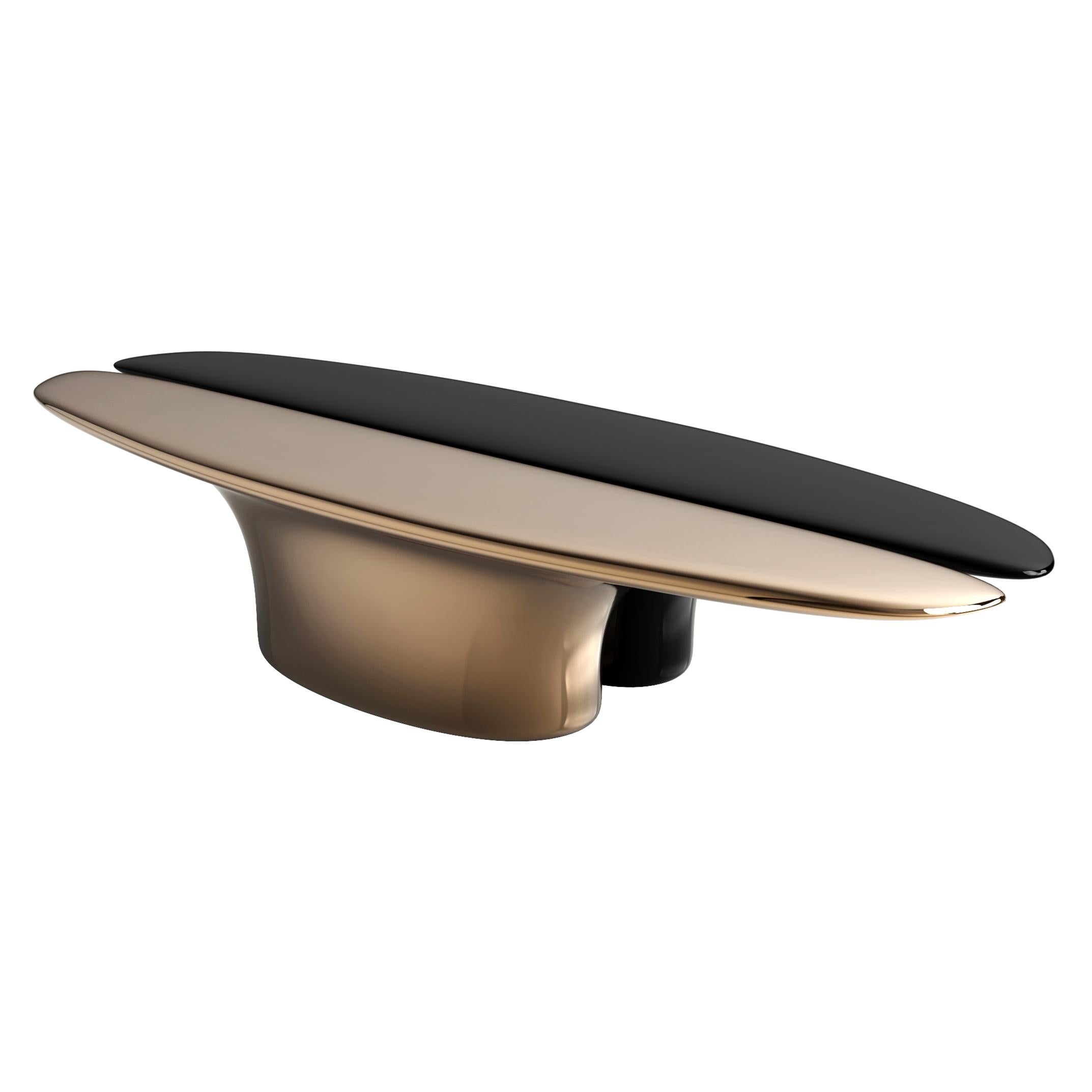 Table basseDevonshire avec bronze et acier inoxydable, Istanbul en vente 5
