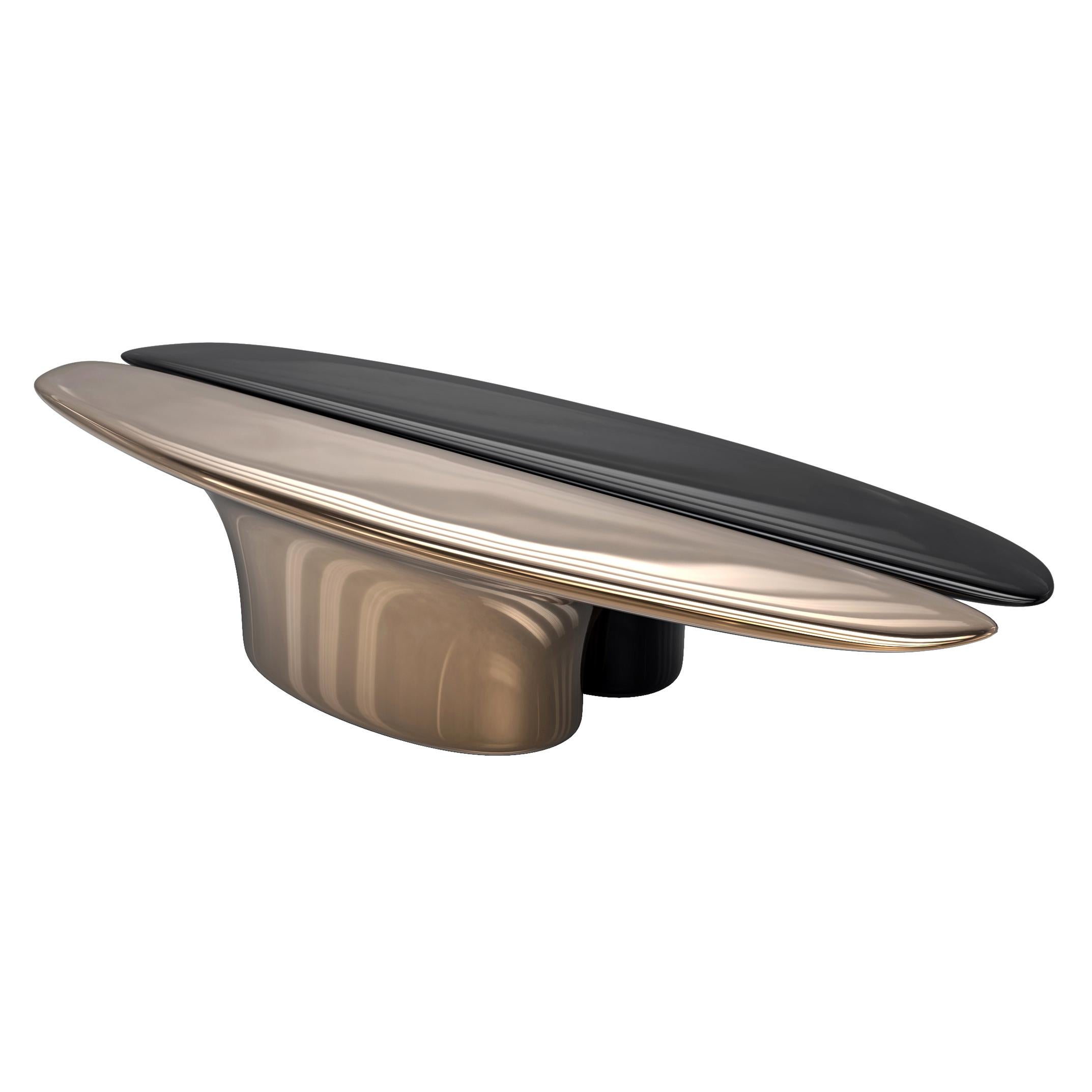 XXIe siècle et contemporain Table basseDevonshire avec bronze et acier inoxydable, Istanbul en vente