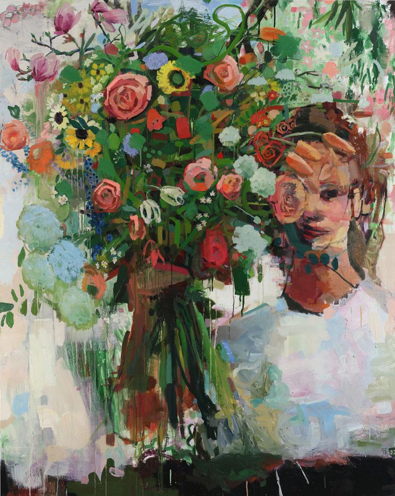 Devorah Jacoby Figurative Painting - Flowers All Year