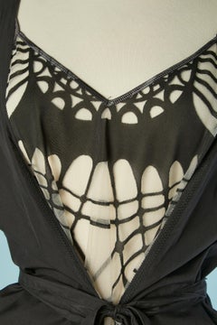 Devoré slip dress and cotton double dress with cotton belt JEAN-PAUL GAULTIER