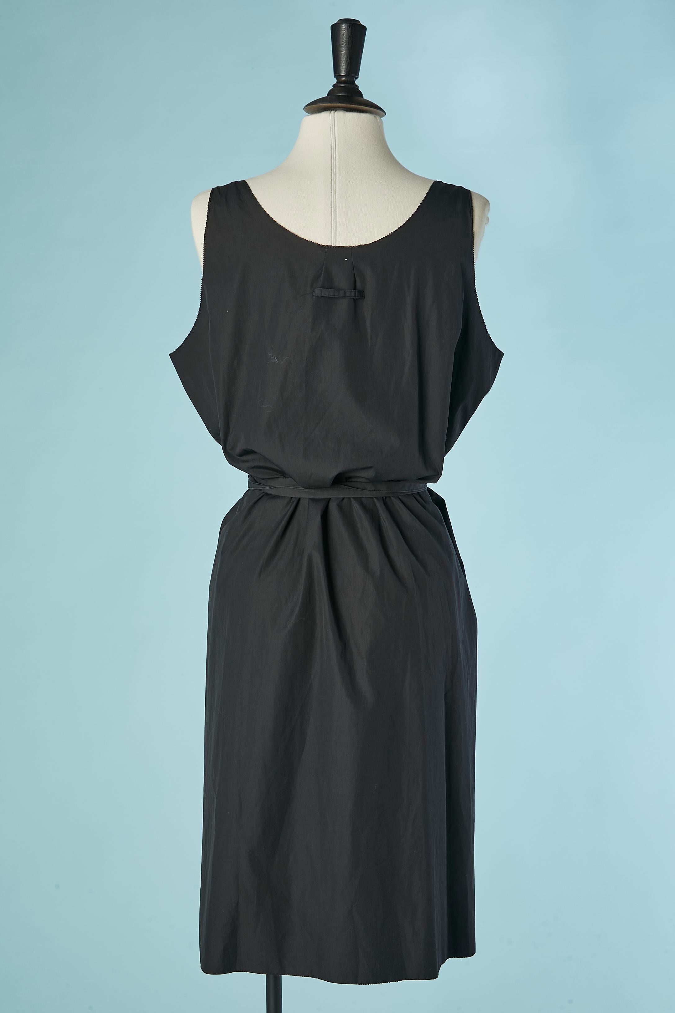 Vestido slip devoré y vestido doble de algodón con cinturón de algodón JEAN-PAUL GAULTIER en Bueno estado para la venta en Saint-Ouen-Sur-Seine, FR
